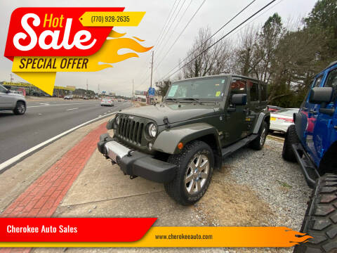 2015 Jeep Wrangler Unlimited for sale at Cherokee Auto Sales in Acworth GA