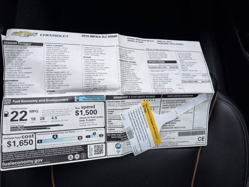 2018 Chevrolet Impala Premier