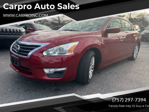 2014 Nissan Altima for sale at Carpro Auto Sales in Chesapeake VA