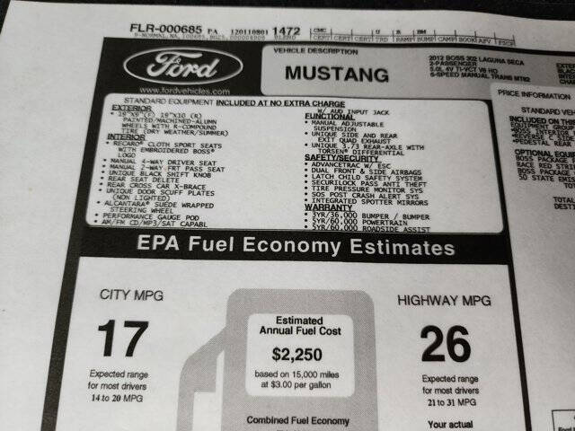 2012 Ford Mustang Boss 302