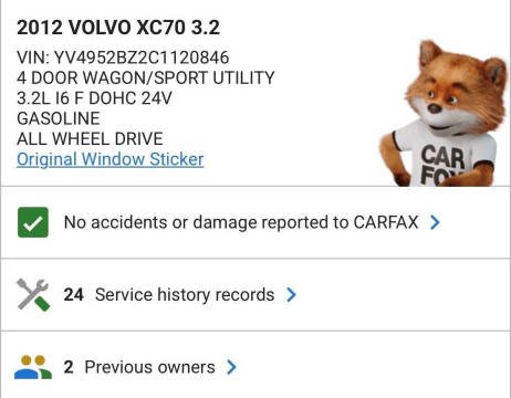 2012 Volvo XC70 3.2 Premier Plus