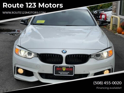 2016 BMW 4 Series for sale at Route 123 Motors in Norton MA