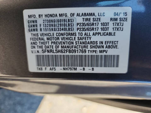 2015 Honda Odyssey EX-L