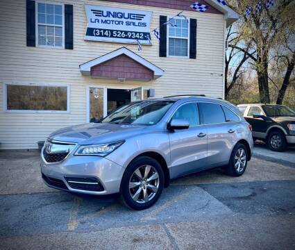 2016 Acura MDX for sale at Unique LA Motor Sales LLC in Byrnes Mill MO