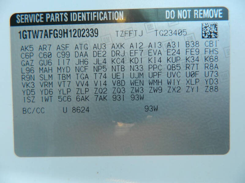 2017 GMC Savana 2500