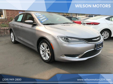 2016 Chrysler 200 for sale at WILSON MOTORS in Stockton CA