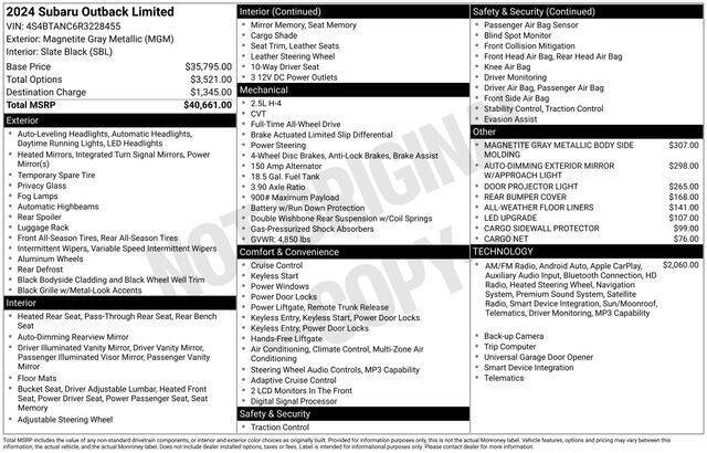 2024 Subaru Outback Limited