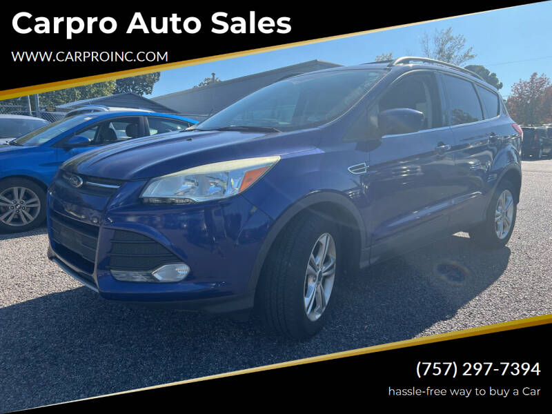 2013 Ford Escape for sale at Carpro Auto Sales in Chesapeake VA