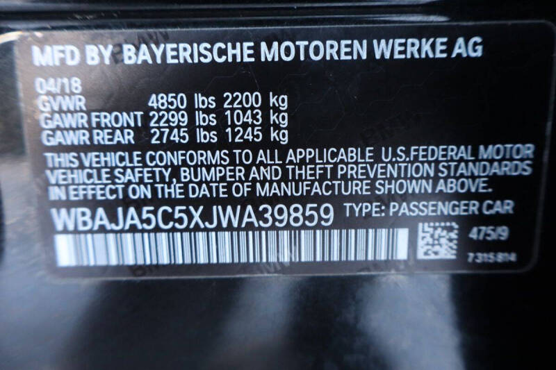 2018 BMW 5 Series 530i