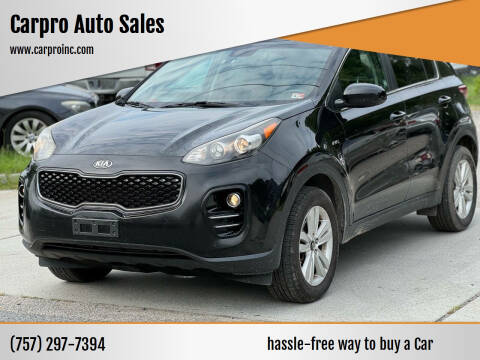 2017 Kia Sportage for sale at Carpro Auto Sales in Chesapeake VA