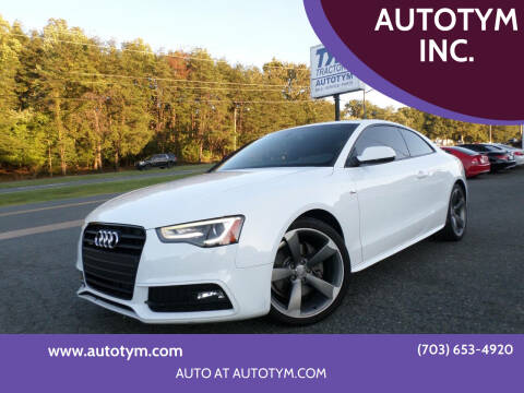 2015 Audi A5 for sale at AUTOTYM INC. in Fredericksburg VA