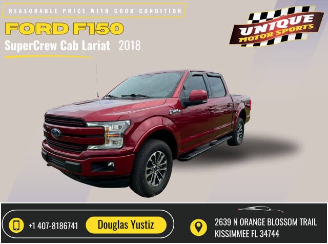 2018 Ford F-150 for sale at Unique Motor Sports in Kissimmee, FL