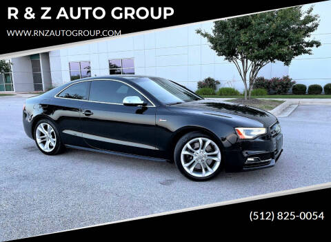 2015 Audi S5 for sale at R & Z AUTO GROUP in Austin TX