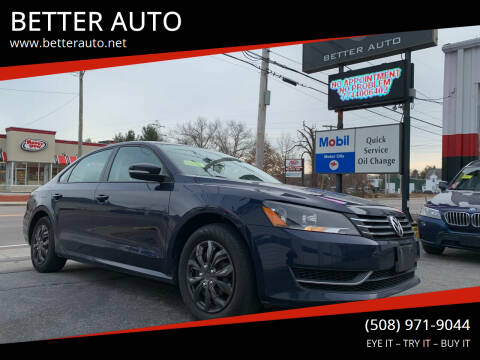 2014 Volkswagen Passat for sale at BETTER AUTO in Attleboro MA