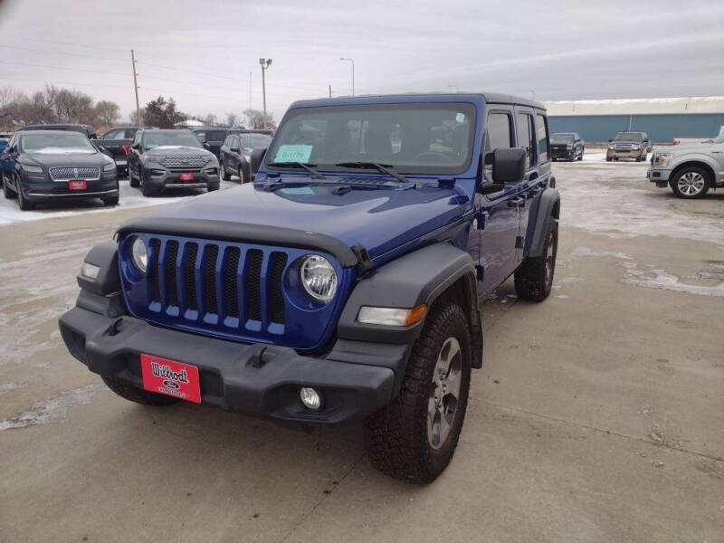 Used 2018 Jeep All-New Wrangler Unlimited Sport S with VIN 1C4HJXDN9JW190166 for sale in Chamberlain, SD