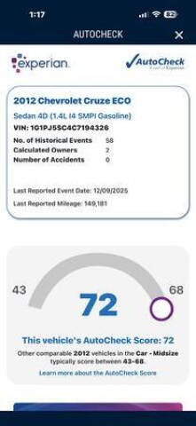 2012 Chevrolet Cruze ECO