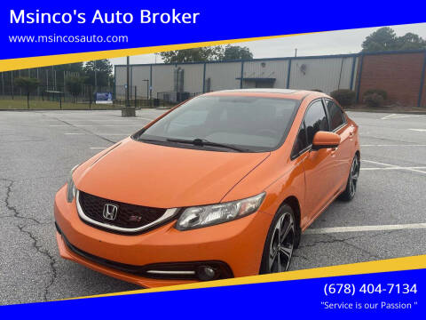 2014 Honda Civic for sale at Msinco's Auto Broker in Snellville GA