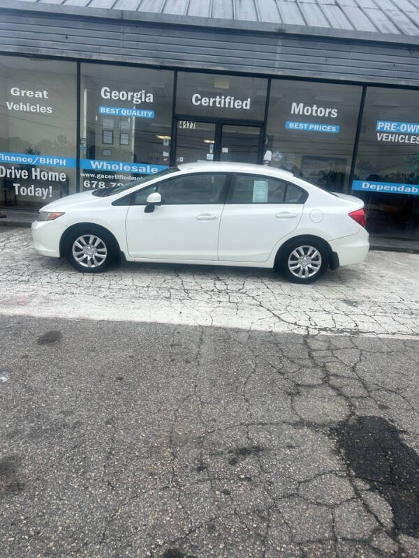 2012 Honda Civic for sale at Georgia Certified Motors in Stockbridge GA