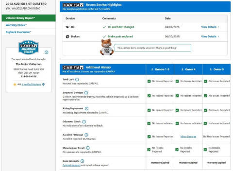 2013 Audi S8 4.0T quattro