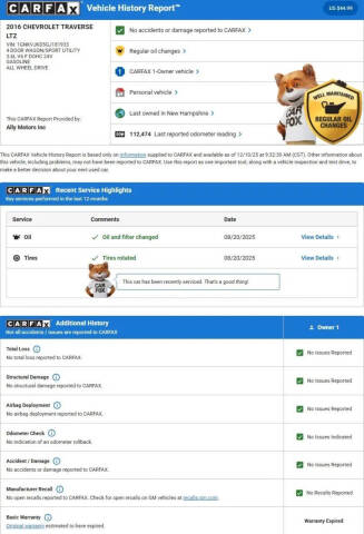 2016 Chevrolet Traverse LTZ