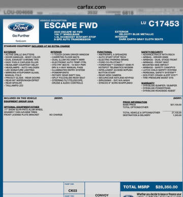 2020 Ford Escape SE