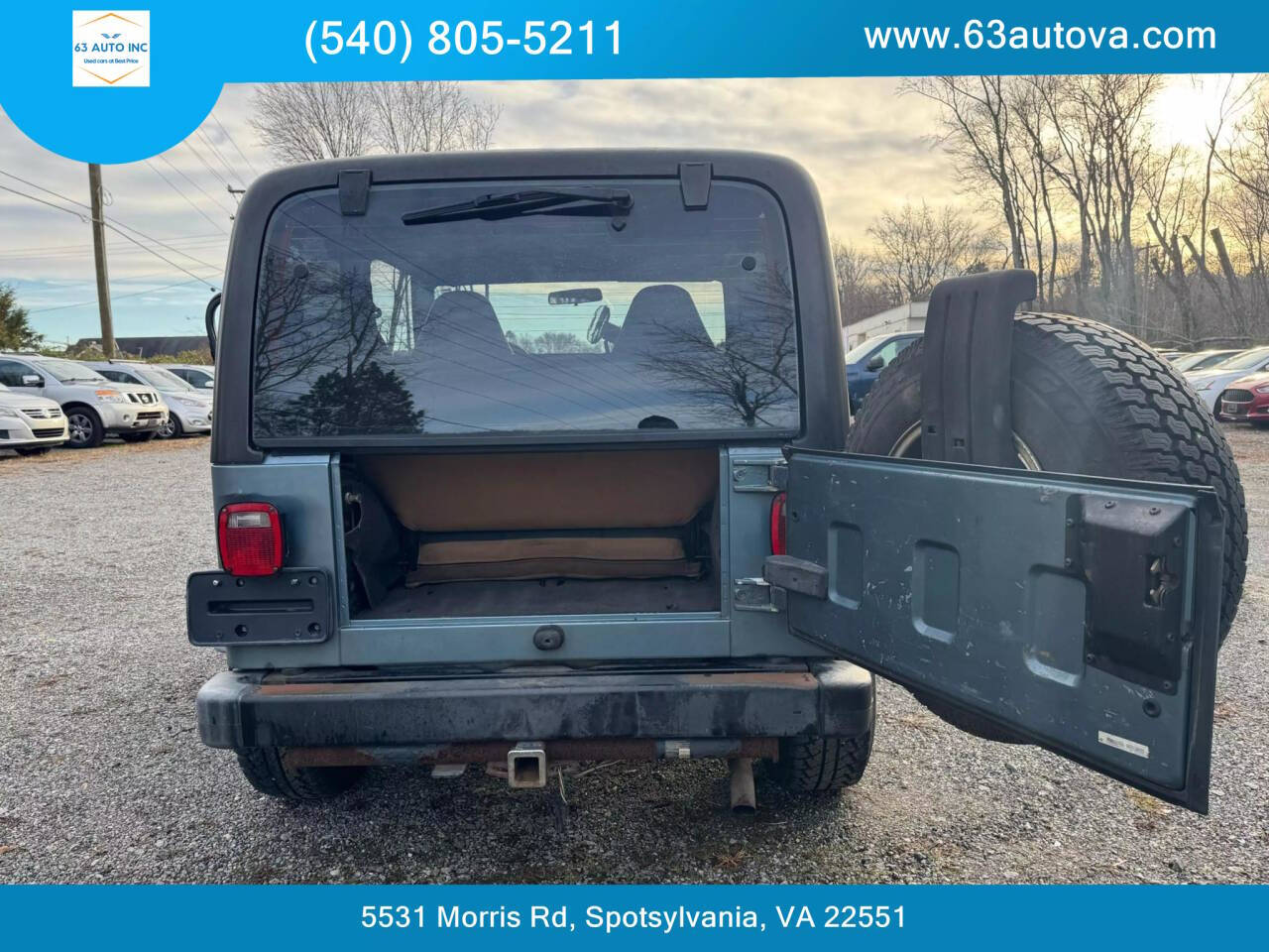 1998 Jeep Wrangler for sale at 63 Auto Inc in Spotsylvania, VA