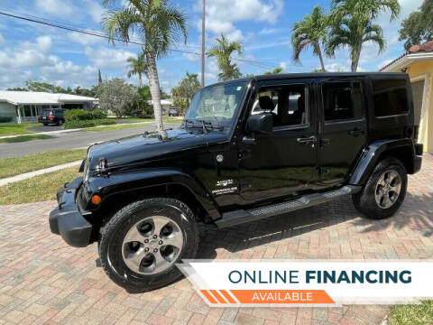 2017 Jeep Wrangler Unlimited for sale at Global Auto Sales USA in Miami FL