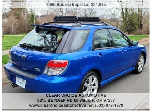 2006 Subaru Impreza for sale at CLEAR CHOICE AUTOMOTIVE in Milwaukie OR