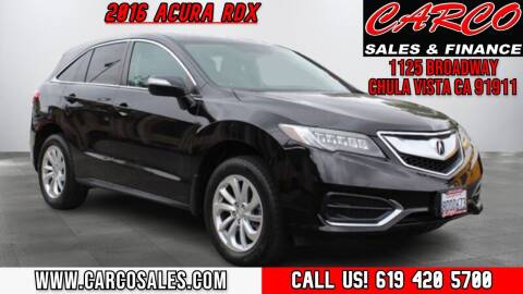 2016 Acura RDX for sale at CARCO SALES & FINANCE in Chula Vista CA
