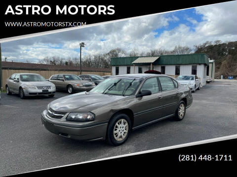 2002 Chevrolet Impala for sale at ASTRO MOTORS in Houston TX