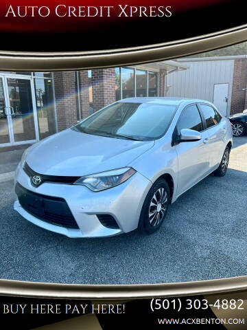 2014 Toyota Corolla for sale at Auto Credit Xpress in Benton AR