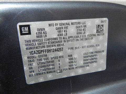 2017 Chevrolet Express LT 3500