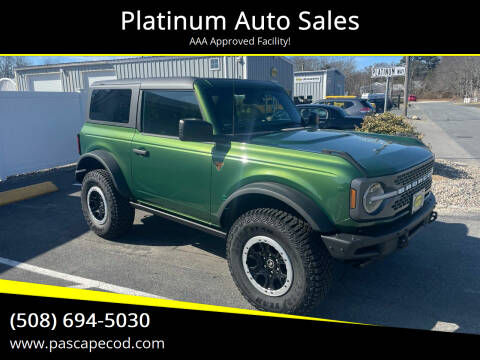 2022 Ford Bronco for sale at Platinum Auto Sales in South Yarmouth MA