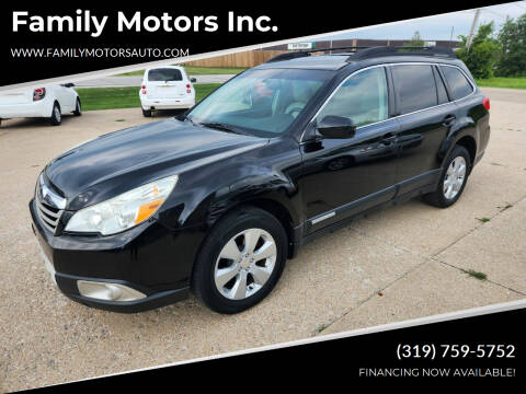 2011 Subaru Outback for sale at Family Motors Inc. in Burlington IA