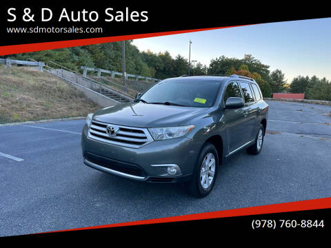 2012 Toyota Highlander for sale at S & D Auto Sales in Maynard MA