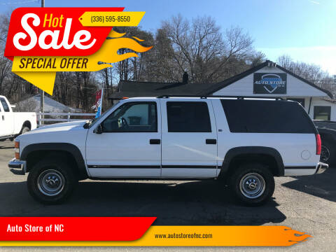 1999 Chevrolet Suburban for sale at Auto Store of NC in Walkertown NC