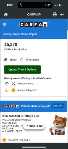 2007 Subaru Outback 2.5i