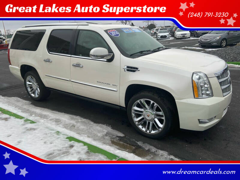 2013 Cadillac Escalade ESV for sale at Great Lakes Auto Superstore in Waterford Township MI