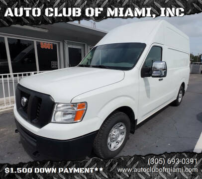 2018 Nissan NV for sale at AUTO CLUB OF MIAMI, INC in Miami FL