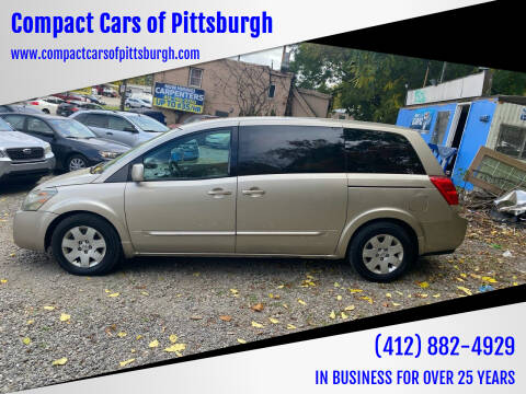 2004 Nissan Quest for sale at Compact Cars of Pittsburgh in Pittsburgh PA
