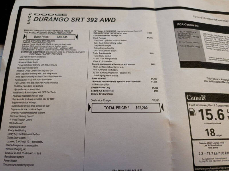 2022 Dodge Durango SRT 392