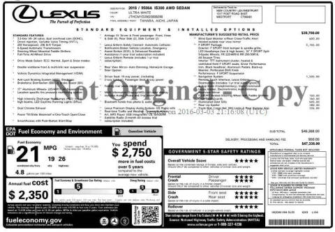 2016 Lexus IS 300