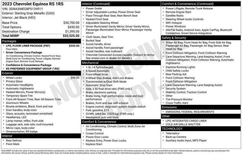 2023 Chevrolet Equinox RS