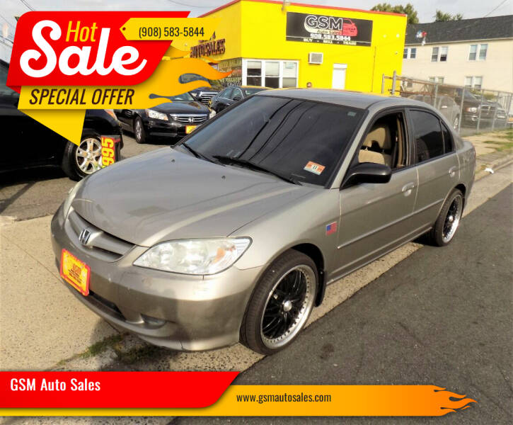 2005 Honda Civic for sale at GSM Auto Sales in Linden NJ