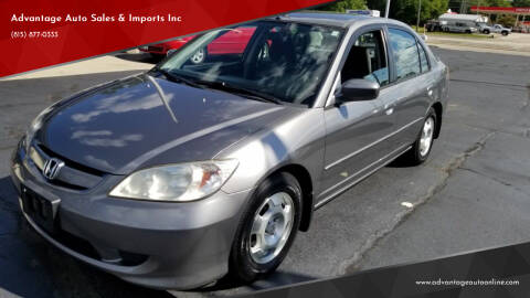 2005 Honda Civic for sale at Advantage Auto Sales & Imports Inc in Loves Park IL