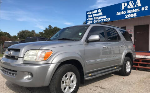 2007 Toyota Sequoia for sale at P & A AUTO SALES in Houston TX