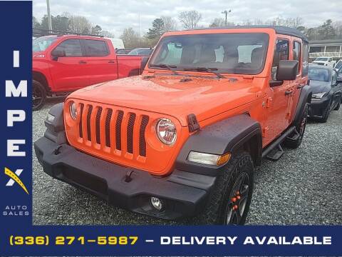 2018 Jeep Wrangler Unlimited for sale at Impex Auto Sales in Greensboro NC