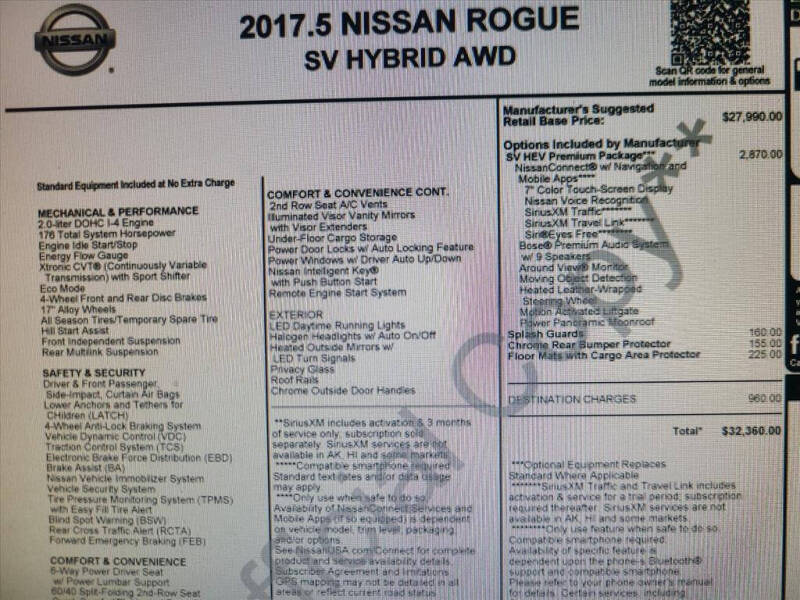 2017 Nissan Rogue Hybrid