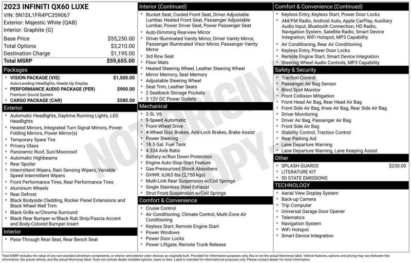 2023 Infiniti QX60 Luxe