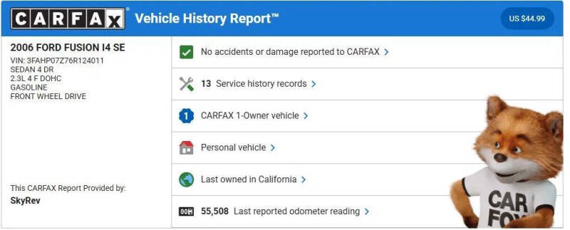 2006 Ford Fusion I4 SE